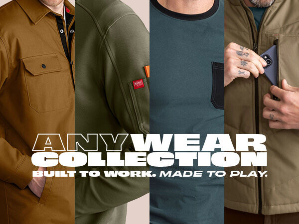 Four up close images featureing the new Anywear Collection products