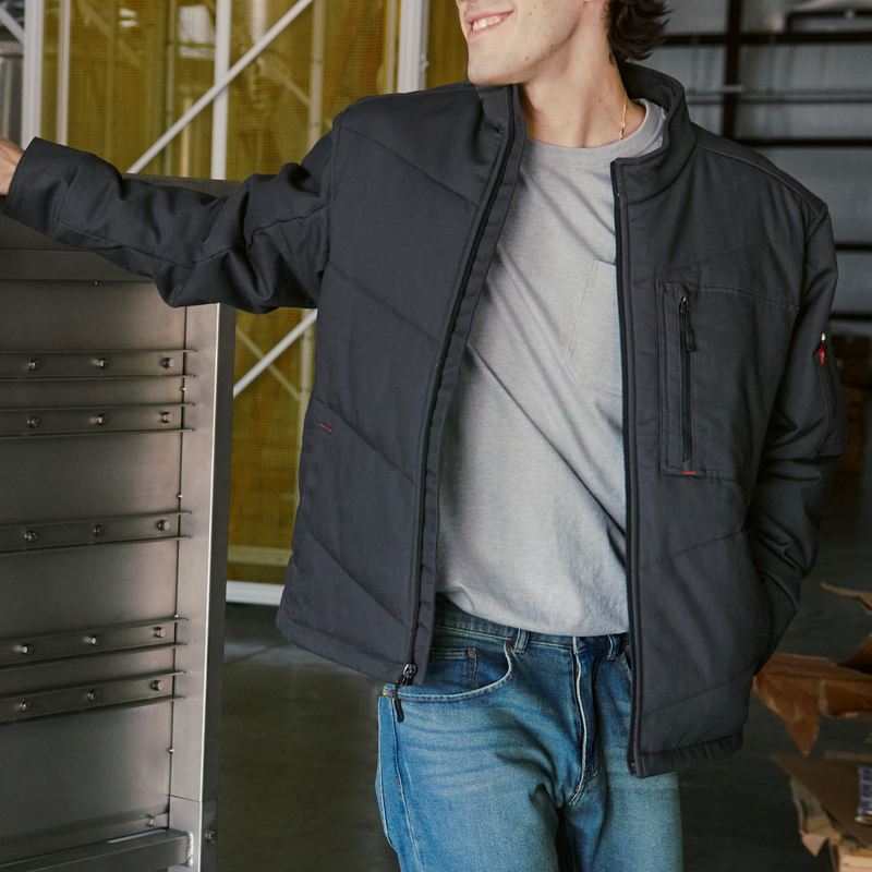 Men's Insulated Quilted Work Jacket image number 13