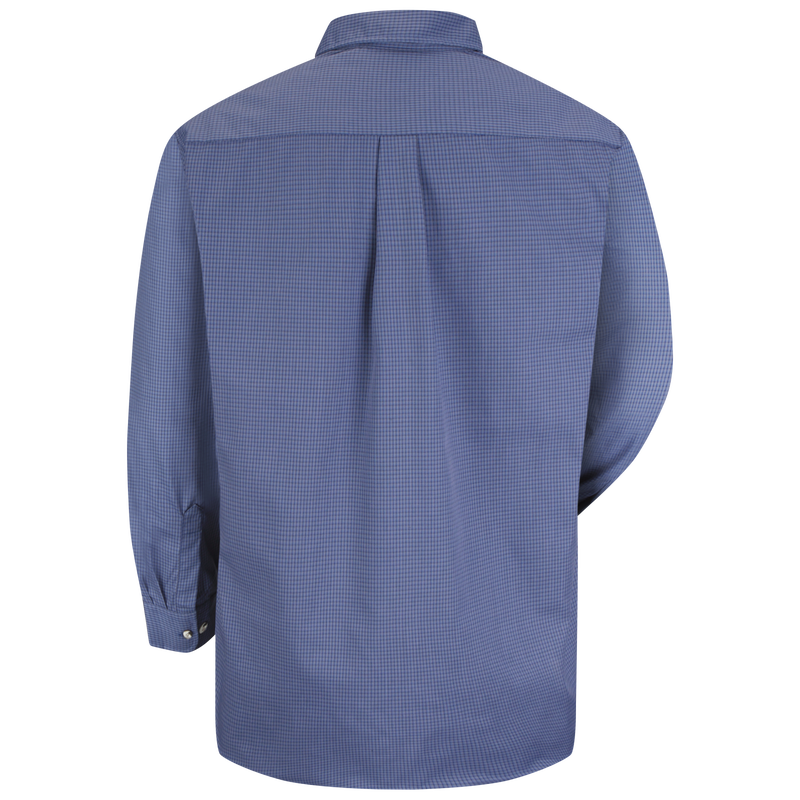Men's Long Sleeve Mini-Plaid Uniform Shirt image number 1