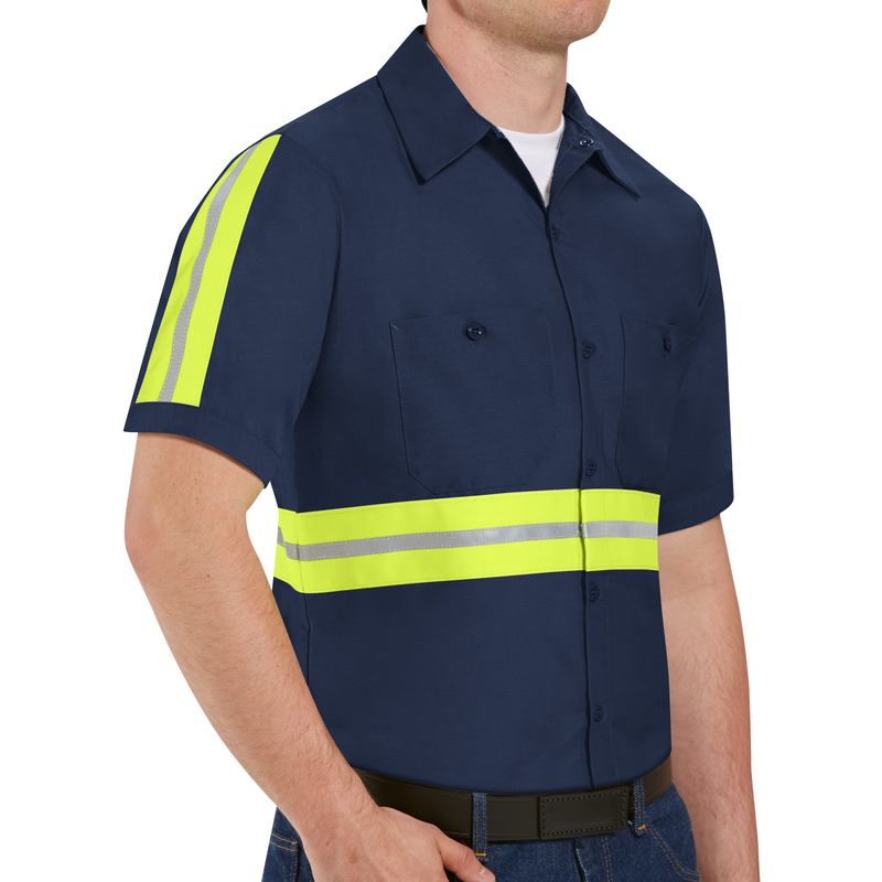 Short Sleeve Enhanced Visibility Industrial Work Shirt image number 3