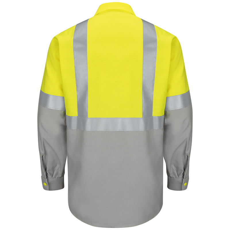 Hi-Visibility Long Sleeve Color Block Ripstop Work Shirt - Type R, Class 2 image number 1