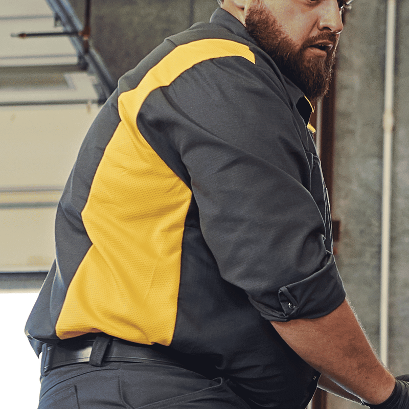Men's Long Sleeve Performance Plus Shop Shirt with OilBlok Technology image number 4