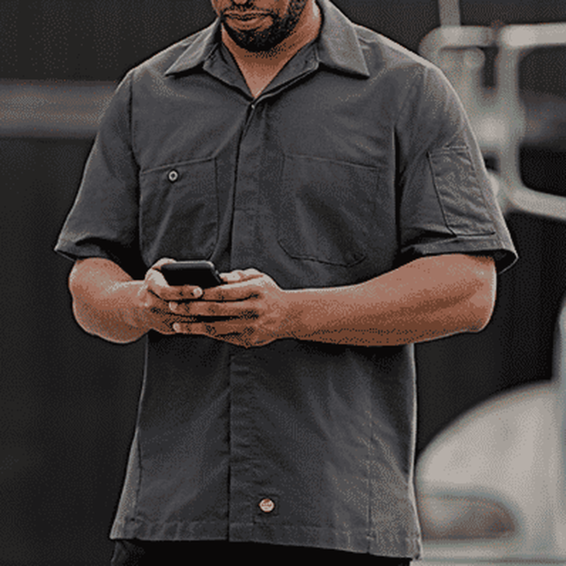 Men's Short Sleeve Solid Crew Shirt image number 3