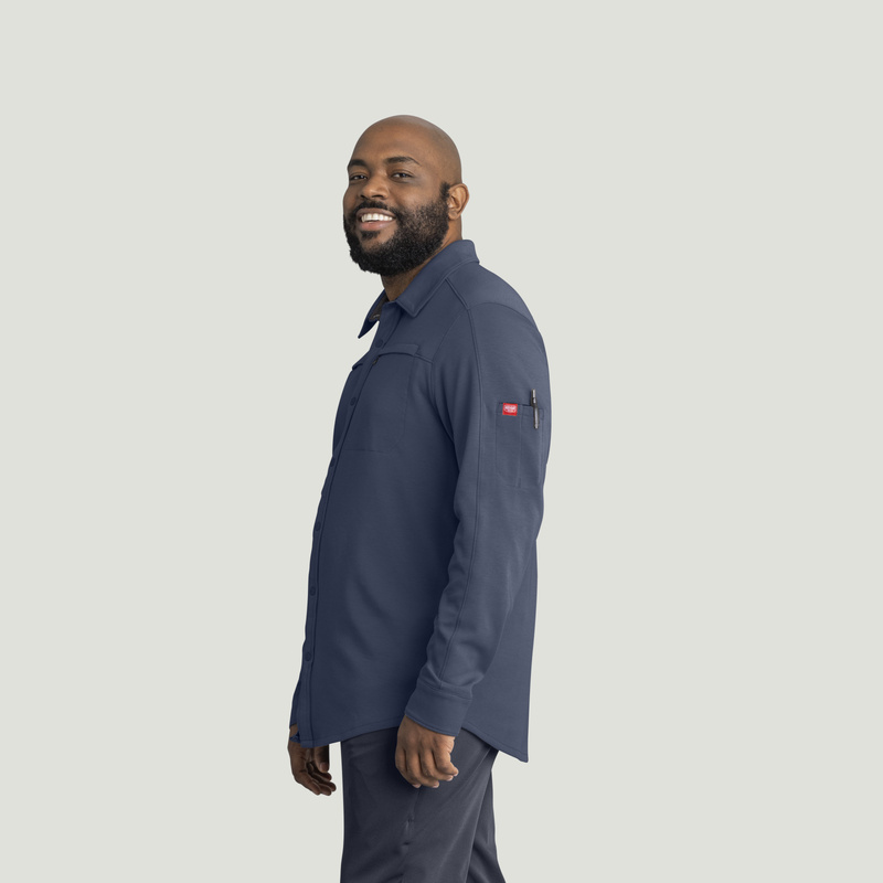 Men's Snap Front Jersey Long Sleeve Work Shirt image number 7