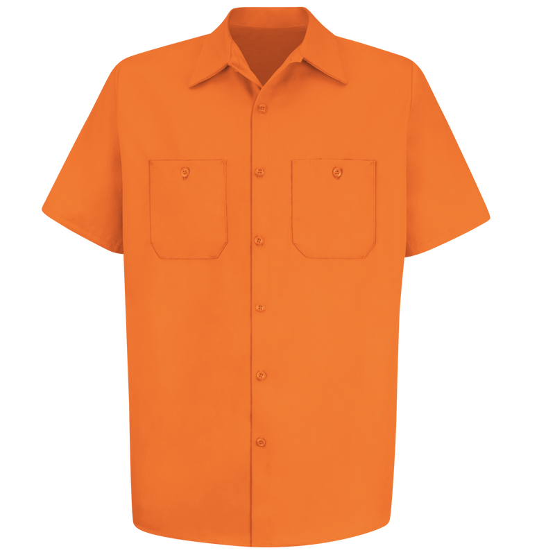 Men's Short Sleeve Wrinkle-Resistant Cotton Work Shirt image number 1