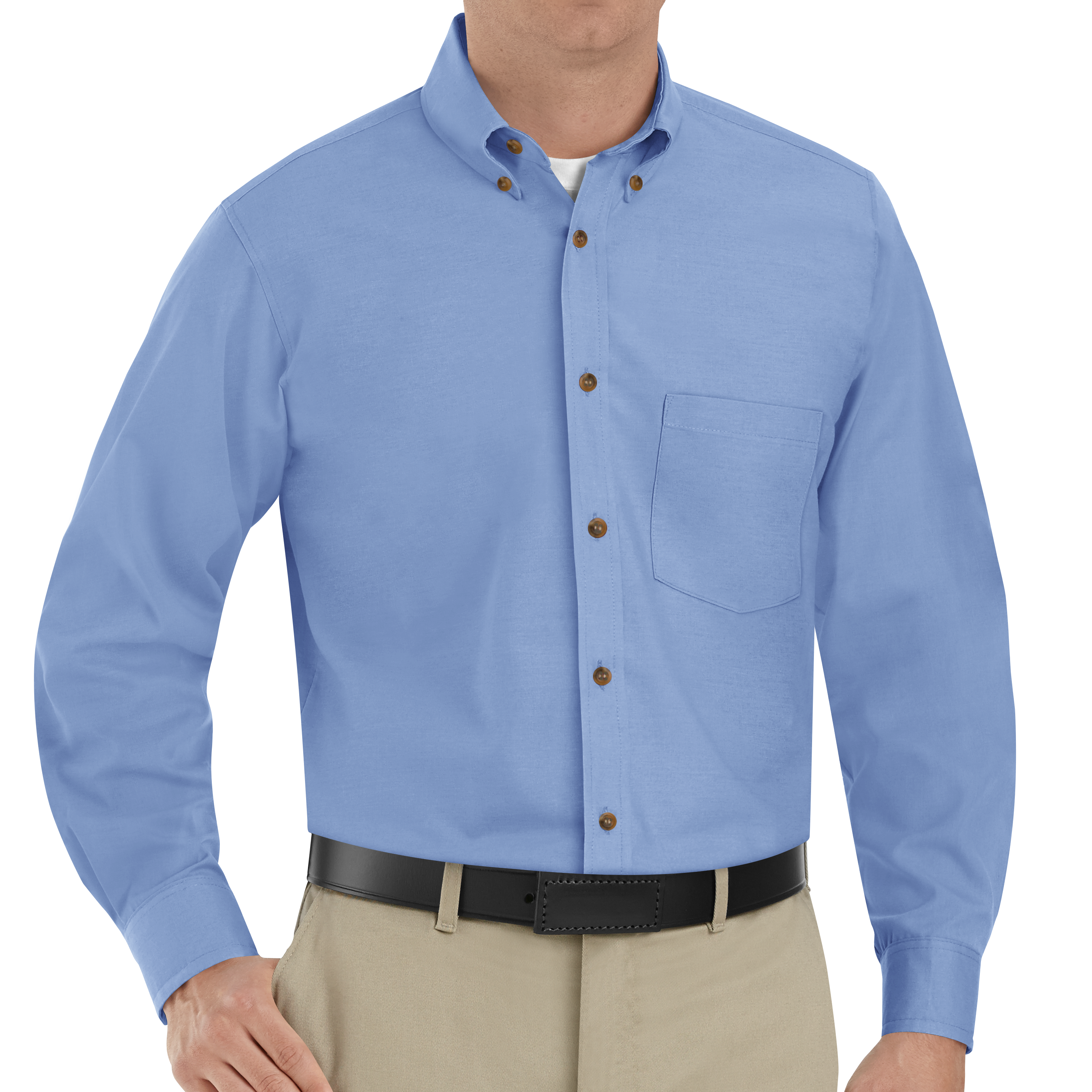 thumbnail image 2 of Red Kap Men's Short Sleeve Dress Shirt - Moisture Wicking Poly-Cotton Work Shirt With Chest Pocket 2 of 10