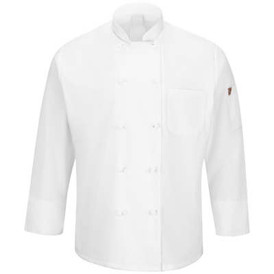 Men's Ten Knot Button Chef Coat with OilBlok + MIMIX®