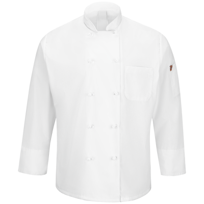 Men's Ten Knot Button Chef Coat with OilBlok + MIMIX™