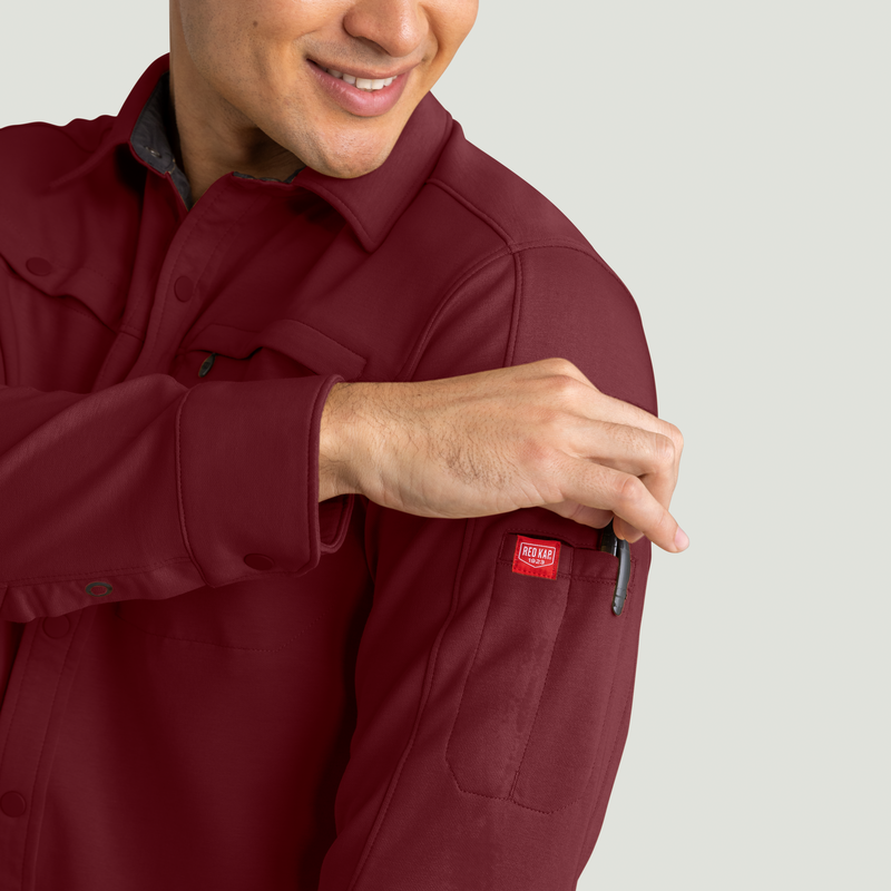 Men's Snap Front Jersey Long Sleeve Work Shirt image number 15