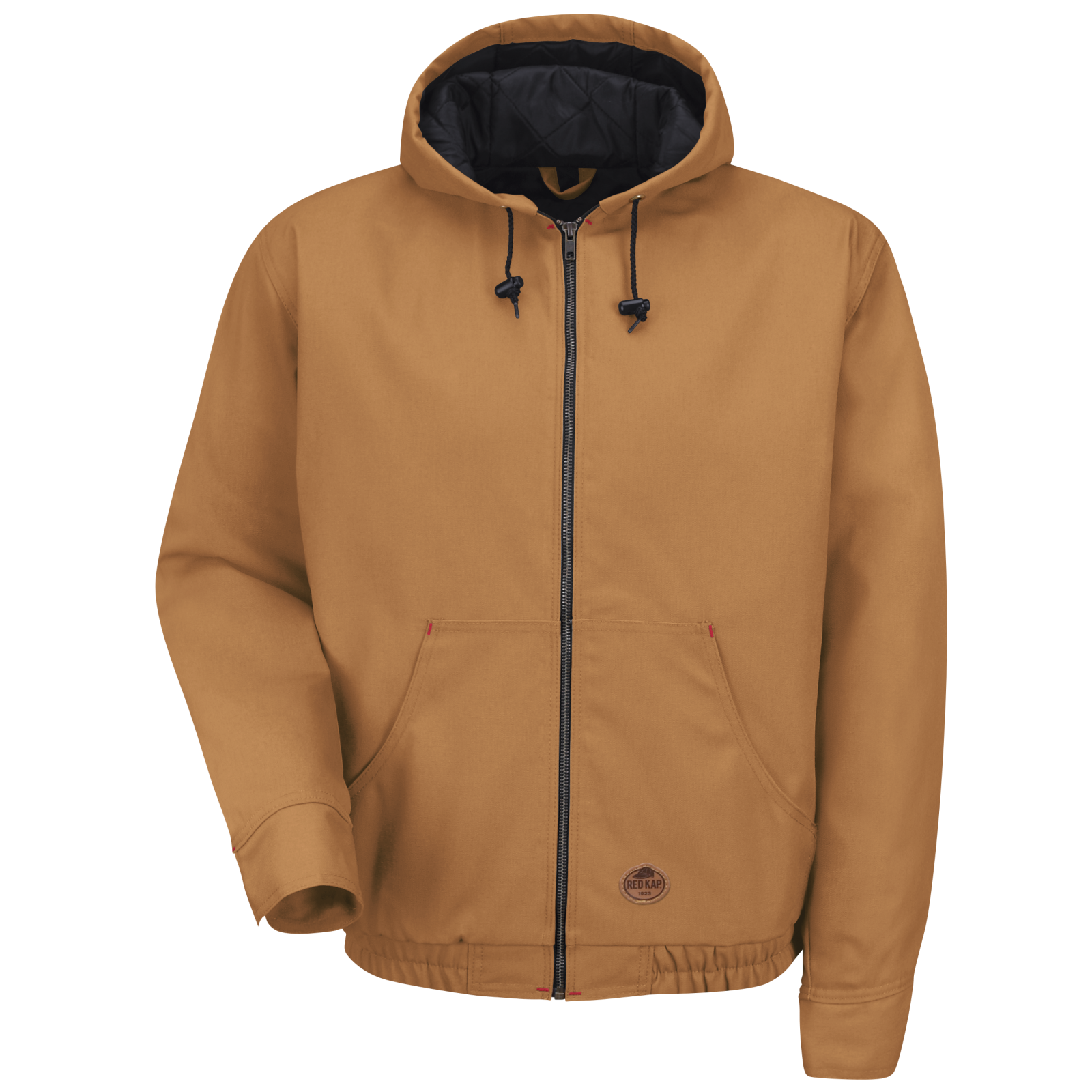 Blended Duck Zip Front Hooded Jacket Red Kap
