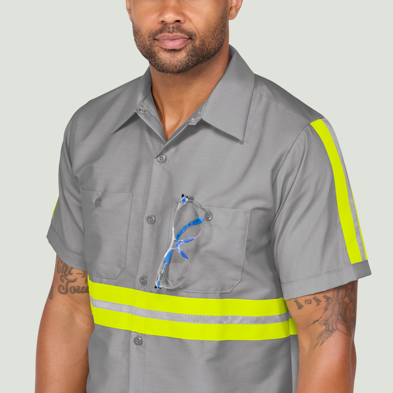 Short Sleeve Enhanced Visibility Industrial&nbsp;Work Shirt image number 11