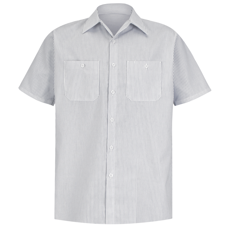 Men's Short Sleeve Striped Work Shirt image number 0