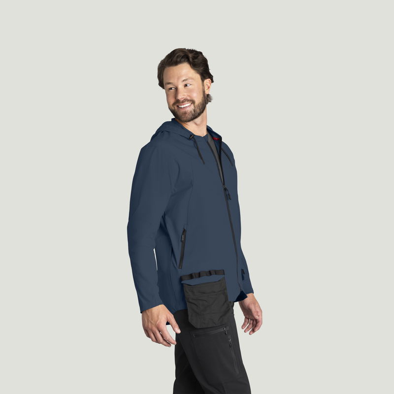 Men’s Performance Hooded Windbreaker Jacket with ToolShift Pocket image number 4