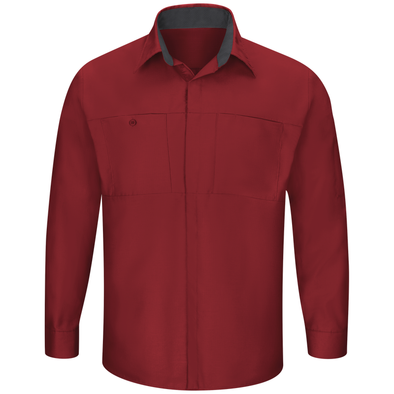 Men's Long Sleeve Performance Plus Shop Shirt with OilBlok Technology image number 0