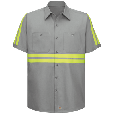 Short Sleeve Enhanced Visibility Cotton Work Shirt