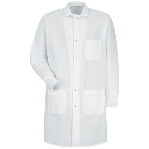 Unisex Specialized Cuffed Lab Coat with Exterior Pocket