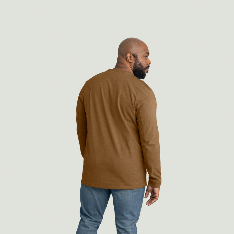 Men's Slim Fit Cotton Long Sleeve Pocket T-Shirt image number 6