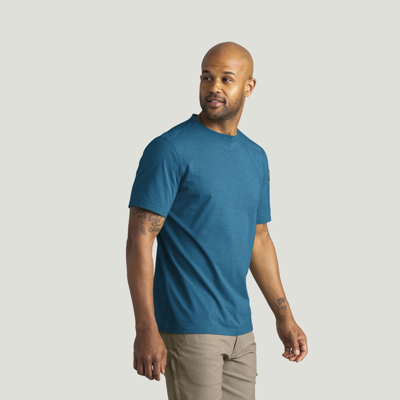 Men's Short Sleeve Midweight Slim Fit Performance Tee image number 4