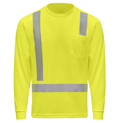 Hi-Visibility Long Sleeve Pocket T-Shirt - Type R Class 2