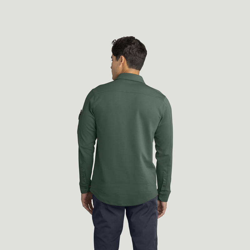 Men's Snap Front Jersey Long Sleeve Work Shirt image number 2