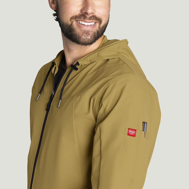 Men&rsquo;s Performance Hooded Windbreaker Jacket with ToolShift Pocket image number 10