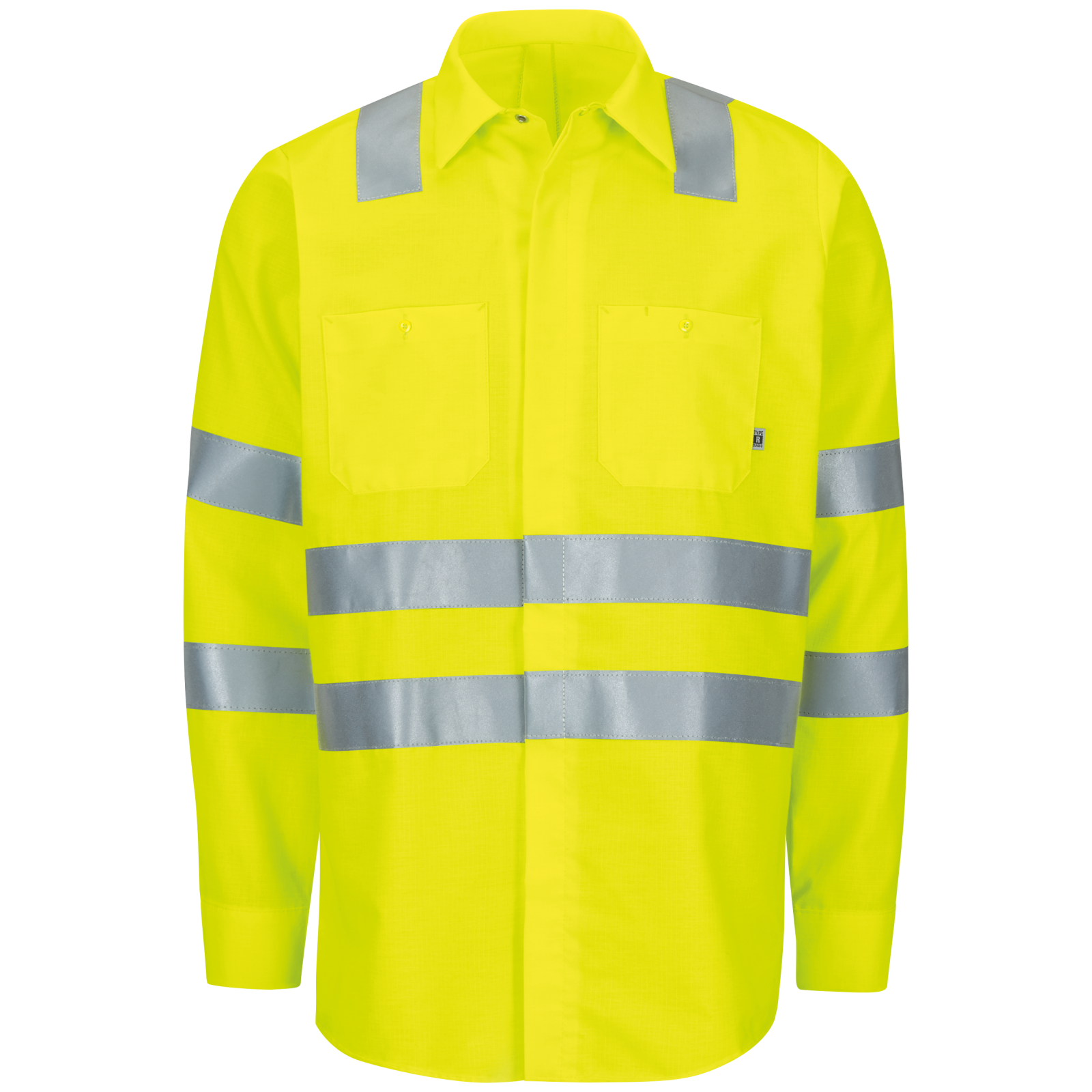 red kap Long Sleeve Hi-Visibility Ripstop Work Shirt with MIMIX® +
