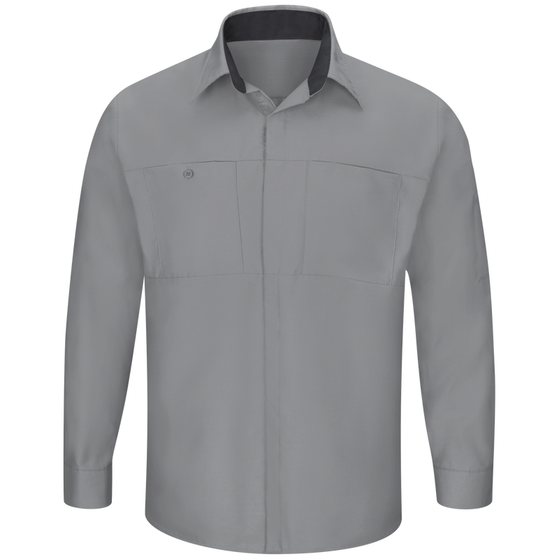 Men's Long Sleeve Performance Plus Shop Shirt with OilBlok Technology image number 0