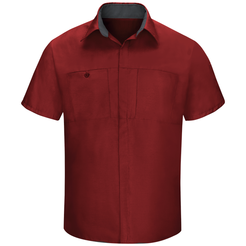 Red kap short sleeve work shirts hotsell