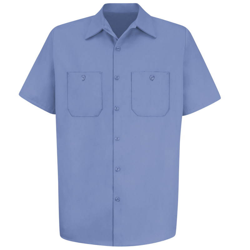 Men's Short Sleeve Wrinkle-Resistant Cotton Work Shirt image number 1