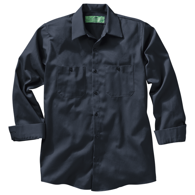 Men's Long Sleeve Wrinkle-Resistant Cotton Work Shirt image number 4
