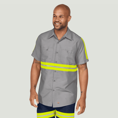 Short Sleeve Enhanced Visibility Industrial&nbsp;Work Shirt