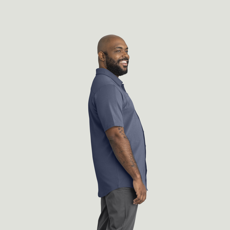 Men's Snap Front Jersey Short Sleeve Work Shirt image number 4