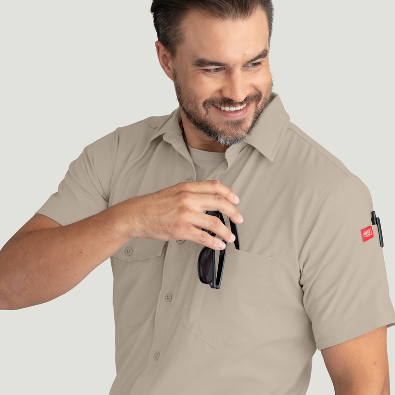 Men's Cooling Short Sleeve Work Shirt image number 11