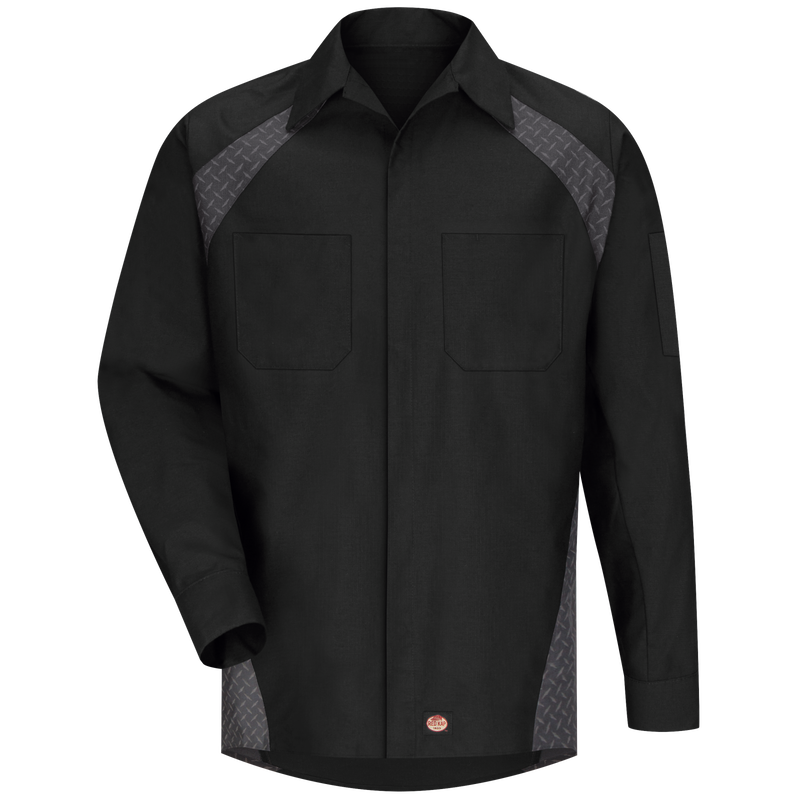 Men's Long Sleeve Diamond Plate Shop Shirt image number 1