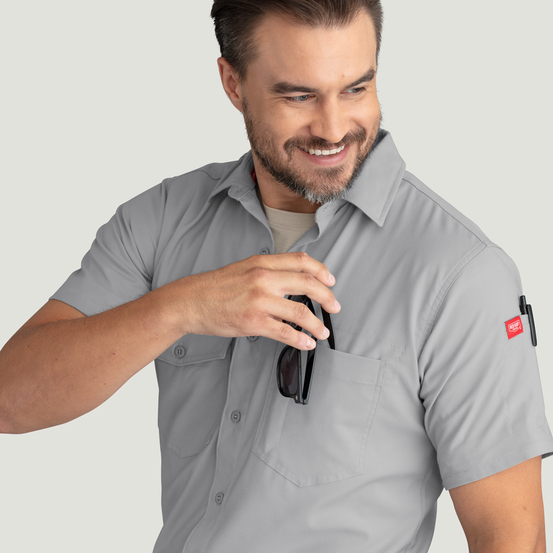 Men's Cooling Short Sleeve Work Shirt image number 16