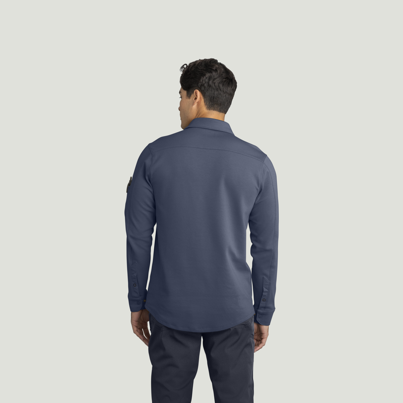 Men's Snap Front Jersey Long Sleeve Work Shirt image number 2