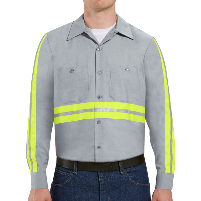 Long Sleeve Enhanced Visibility Industrial Work Shirt image number 3