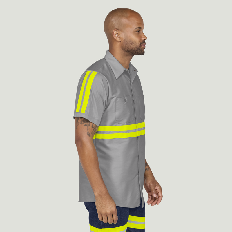Short Sleeve Enhanced Visibility Industrial&nbsp;Work Shirt image number 4