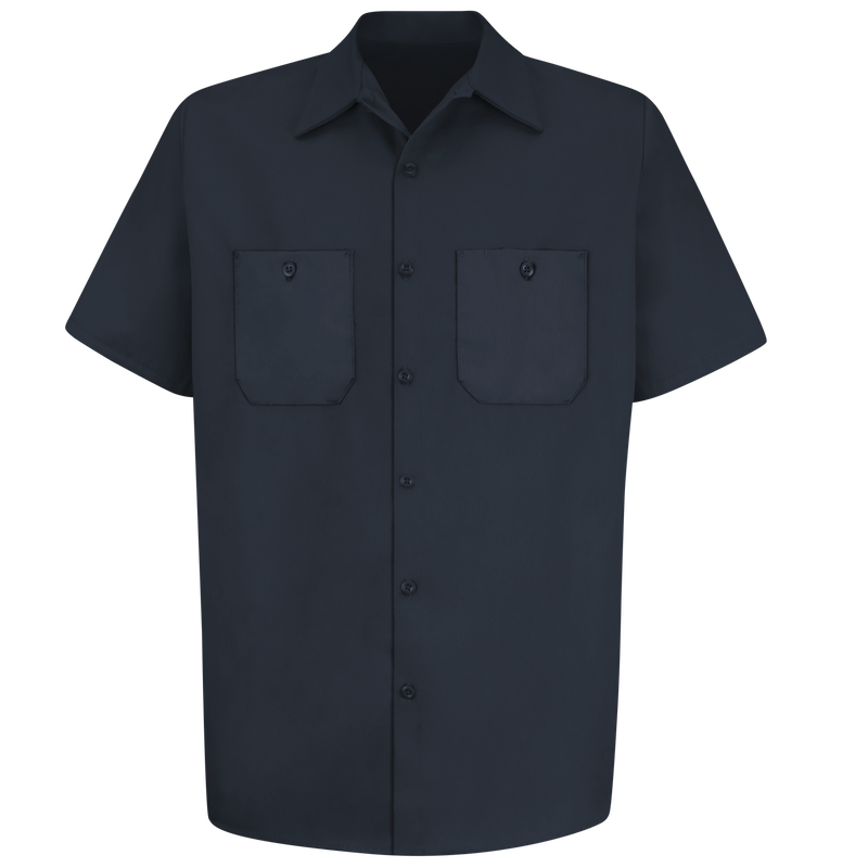 Men's Short Sleeve Wrinkle-Resistant Cotton Work Shirt image number 1