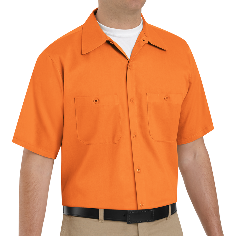 Men's Short Sleeve Wrinkle-Resistant Cotton Work Shirt image number 2