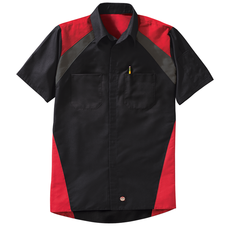 Men's Short Sleeve Tri-Color Shop Shirt image number 6