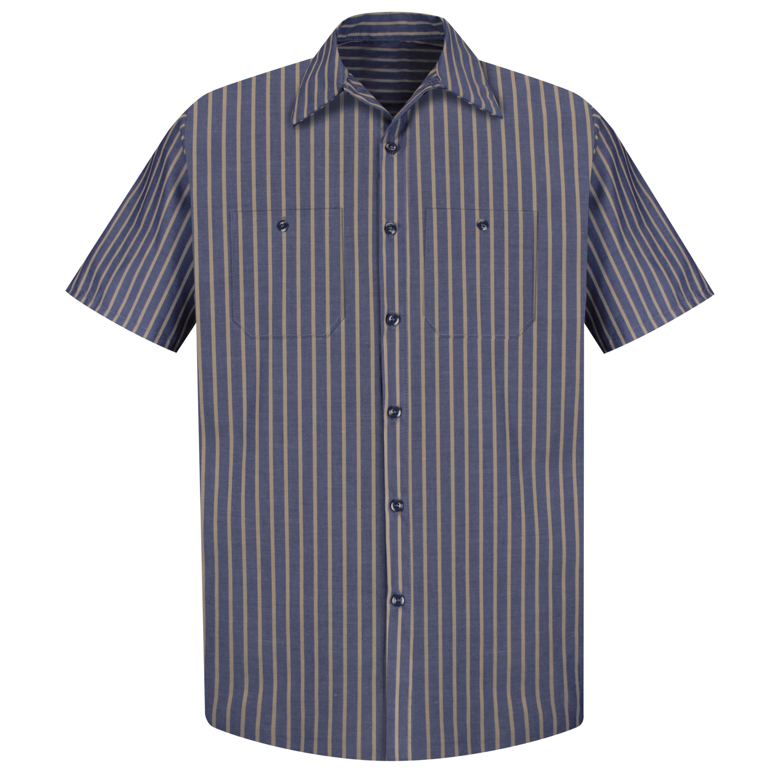 Men's Short Sleeve Industrial Stripe Work Shirt Red Kap®