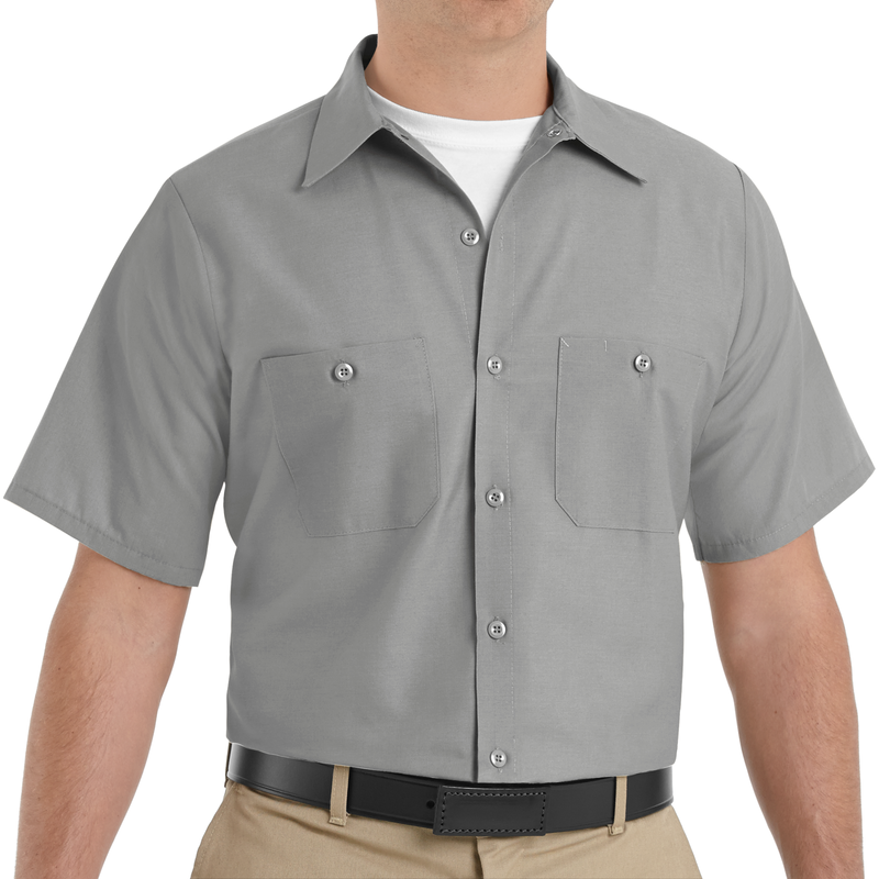 Men's Short Sleeve Industrial Work Shirt image number 2
