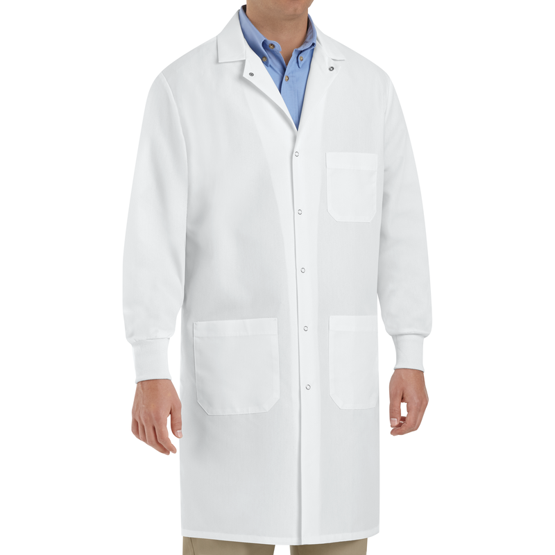Unisex Specialized Cuffed Lab Coat with Exterior Pocket image number 2