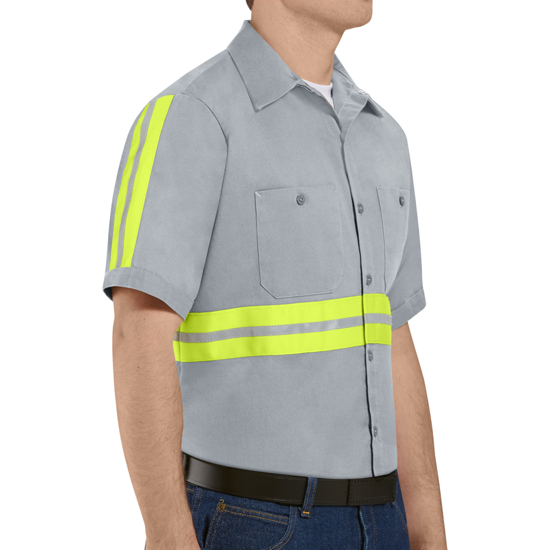 Short Sleeve Enhanced Visibility Cotton Work Shirt image number 2