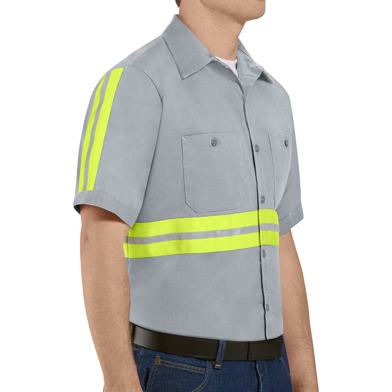 Short Sleeve Enhanced Visibility Cotton Work Shirt image number 3