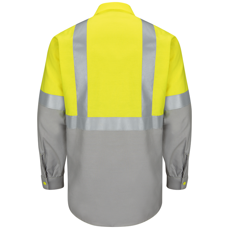 Hi-Visibility Long Sleeve Color Block Ripstop Work Shirt - Type R, Class 2 image number 2