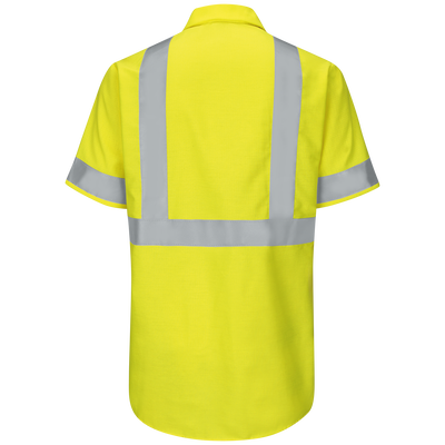 Men's Hi-Visibility Short Sleeve Ripstop Work Shirt - Type R, Class 2