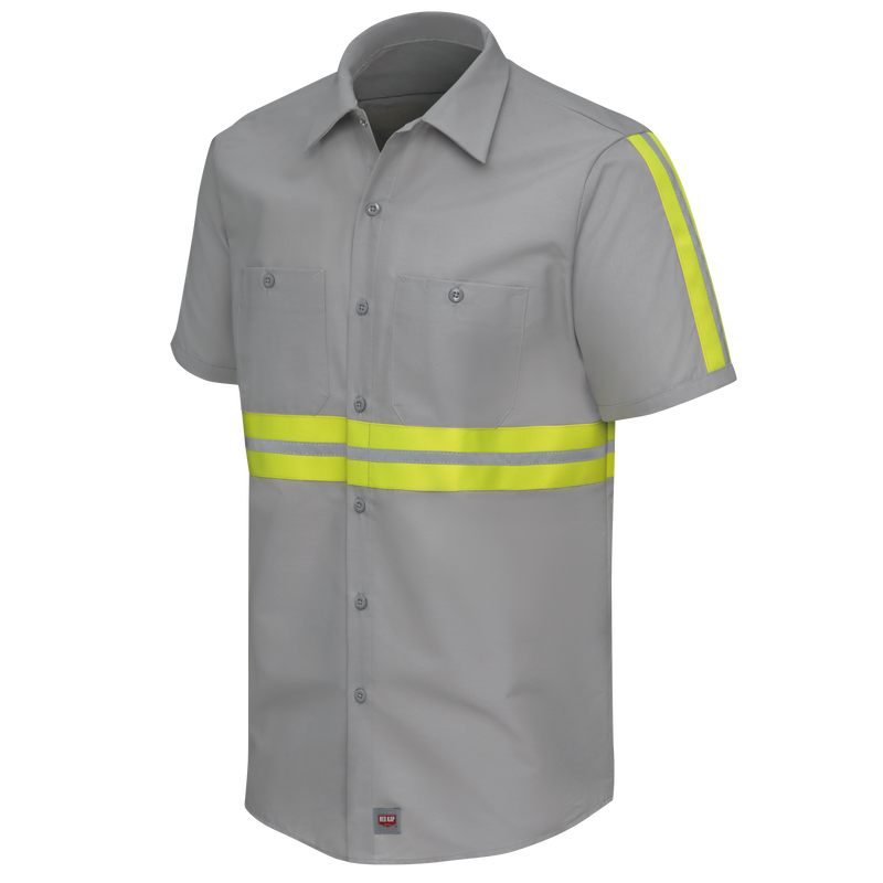Short Sleeve Enhanced Visibility Industrial Work Shirt image number 4