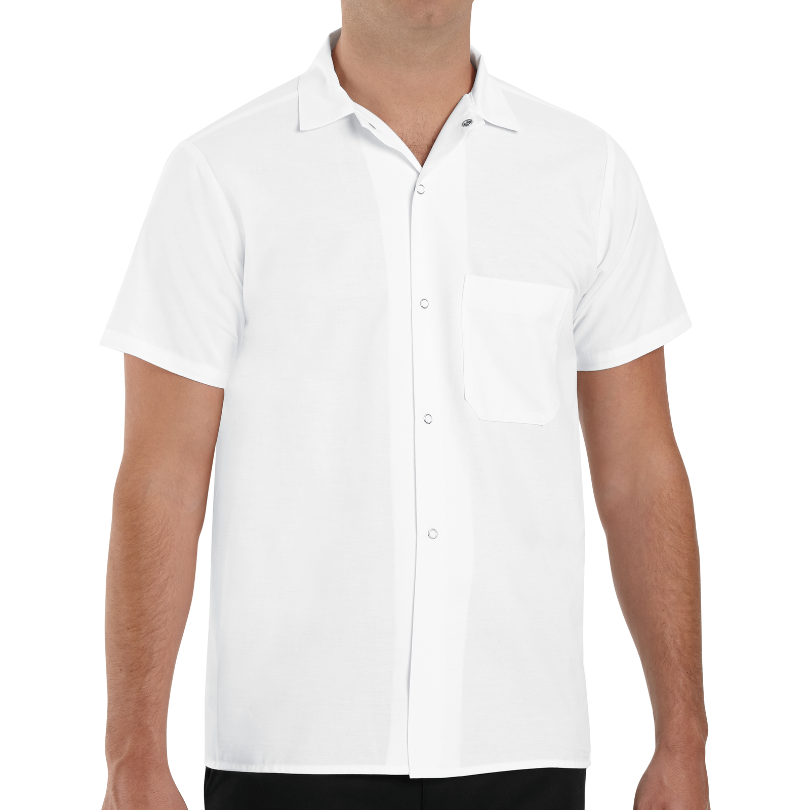 Natural Uniforms Men/'s Kitchen Basic Cook Shirt Short Sleeve White
